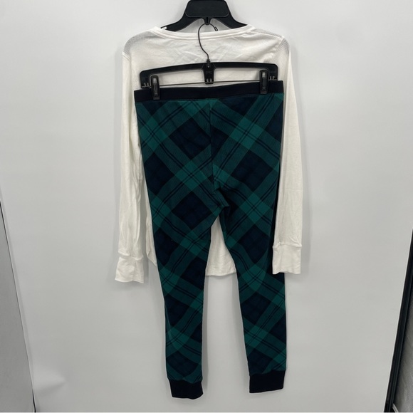 OLD NAVY WOMEN'S THERMAL HOLIDAY PRINT PAJAMA SET SIZE LARGE - Picture 3 of 6